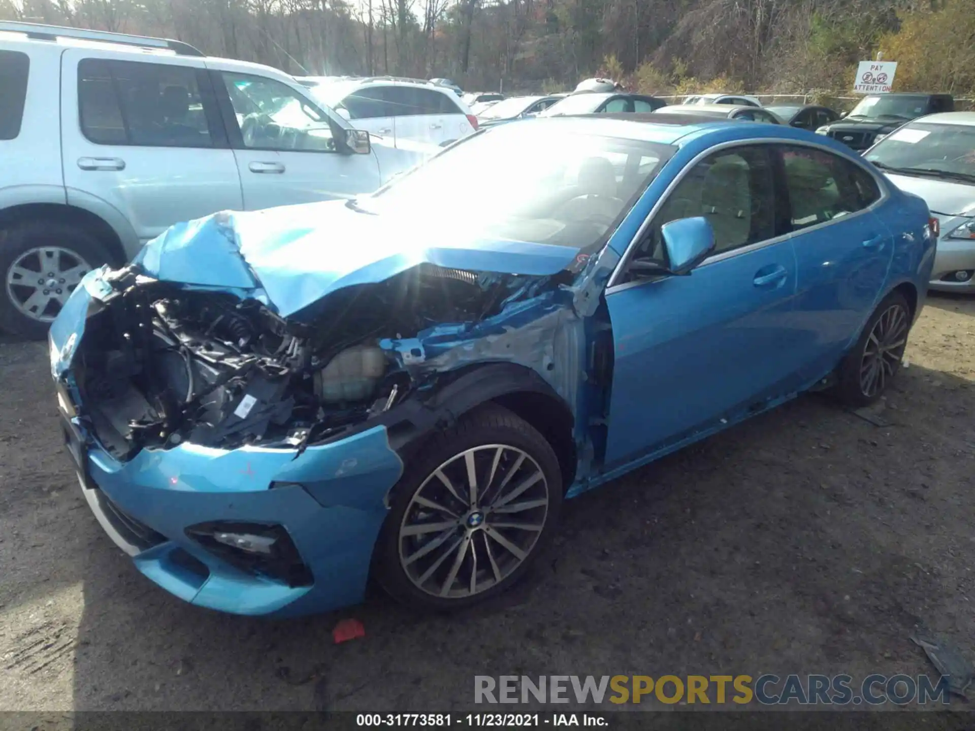 2 Photograph of a damaged car WBA73AK03M7J31023 BMW 2 SERIES 2021