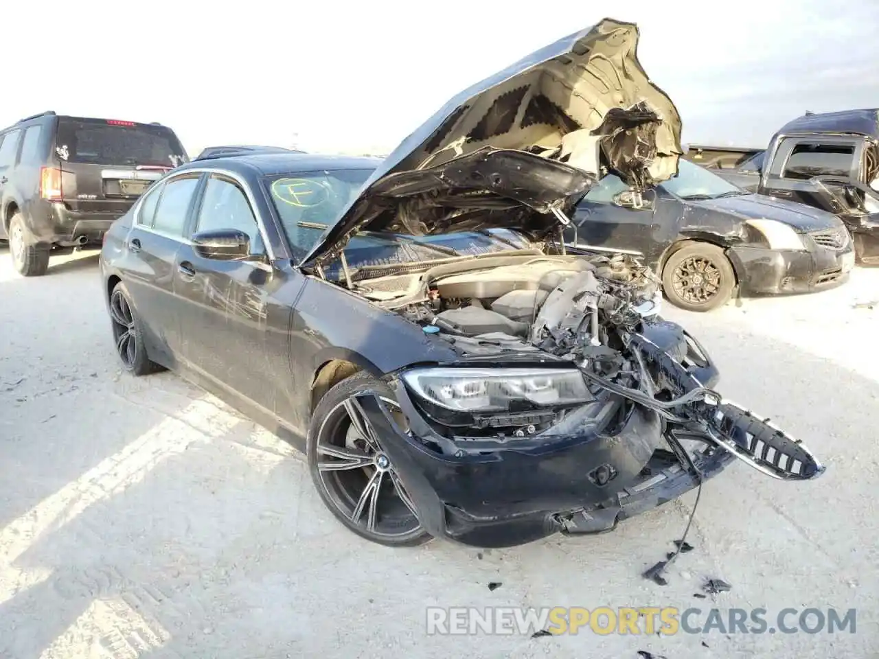 1 Фотография поврежденного автомобиля 3MW5R1J52K8A04147 BMW 3 SERIES 2019