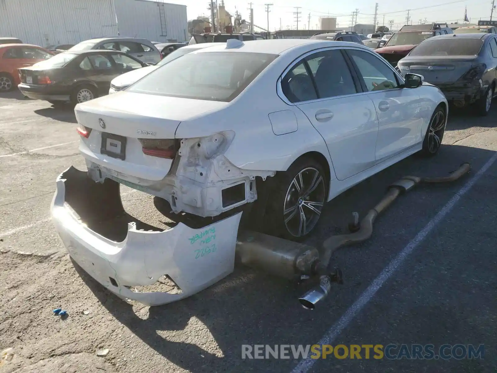 4 Фотография поврежденного автомобиля 3MW5R1J55K8A04465 BMW 3 SERIES 2019