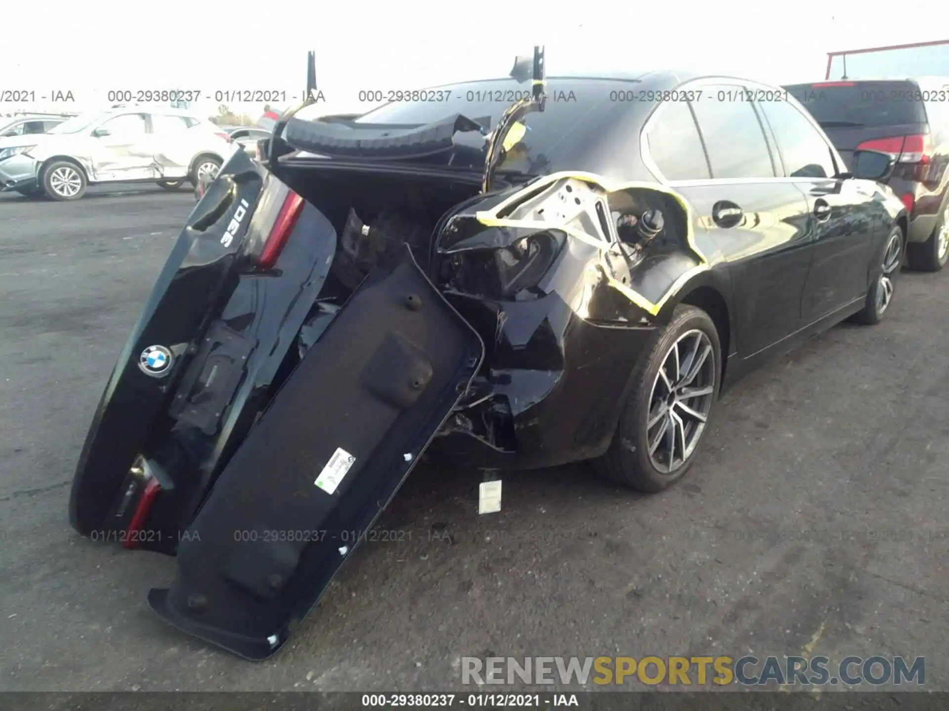 4 Фотография поврежденного автомобиля 3MW5R1J55K8A05504 BMW 3 SERIES 2019