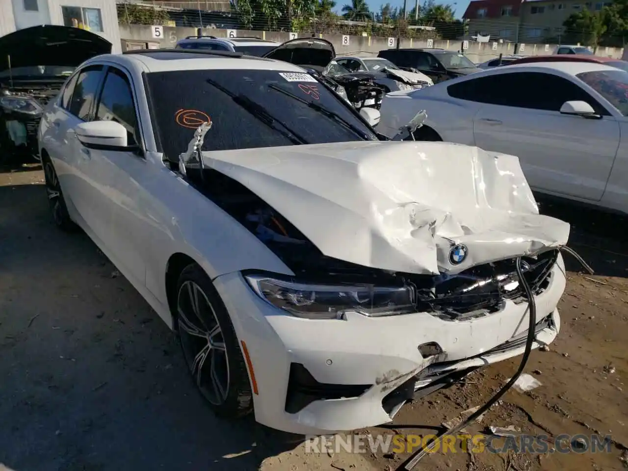 1 Photograph of a damaged car 3MW5R1J58K8B02891 BMW 3 SERIES 2019