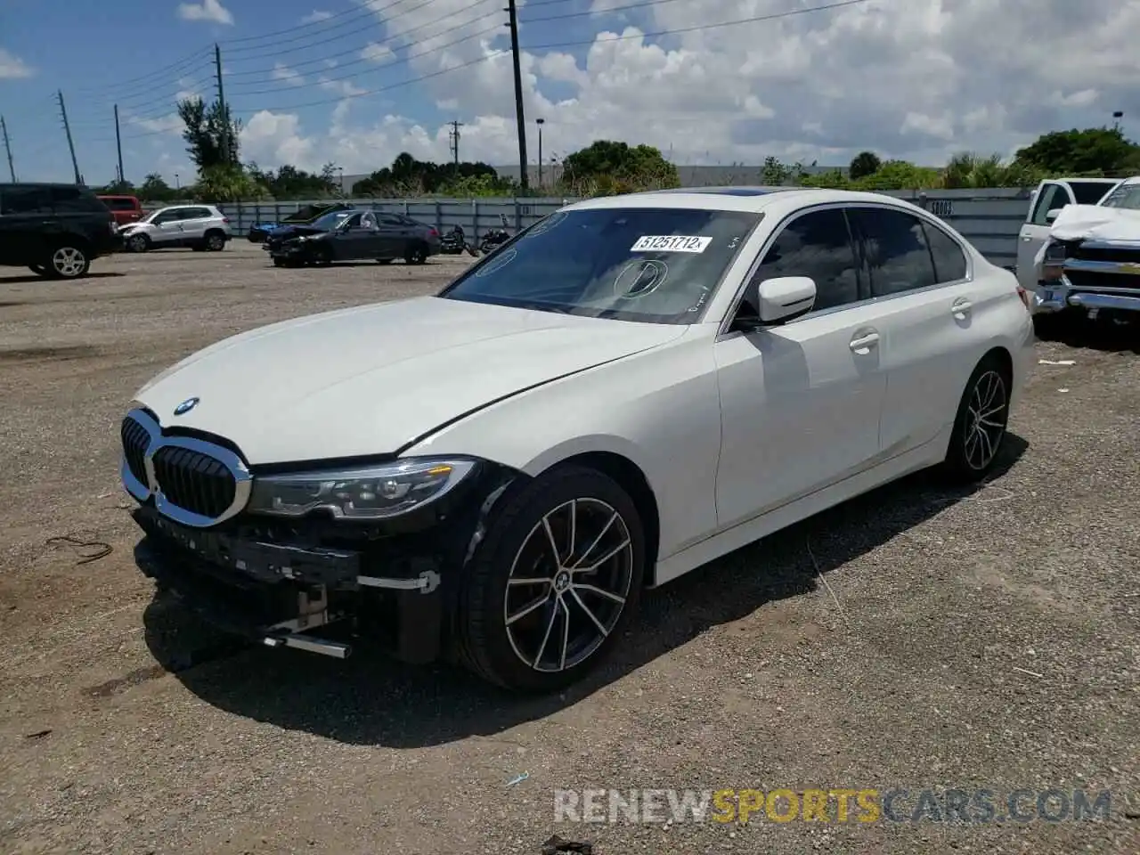 2 Фотография поврежденного автомобиля 3MW5R1J59K8A04288 BMW 3 SERIES 2019