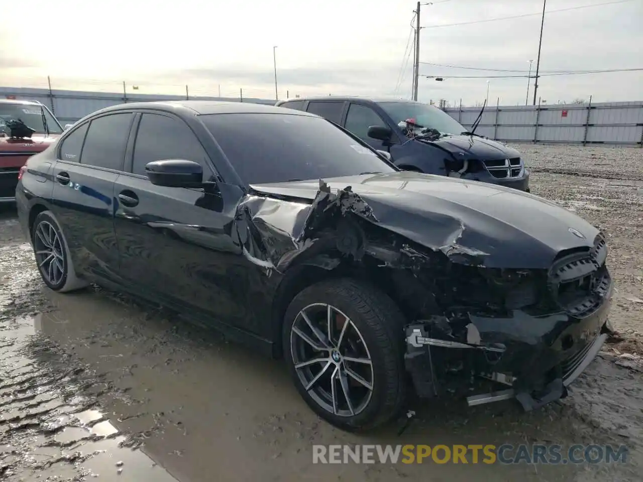 4 Фотография поврежденного автомобиля 3MW5R7J52K8B02257 BMW 3 SERIES 2019