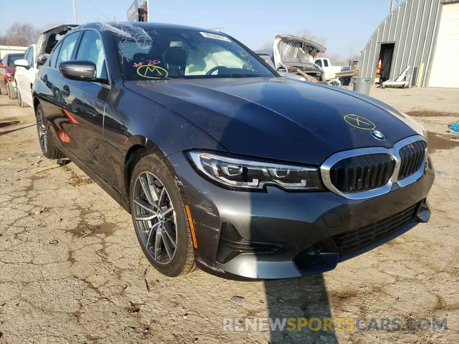 1 Фотография поврежденного автомобиля 3MW5R7J54K8B02406 BMW 3 SERIES 2019