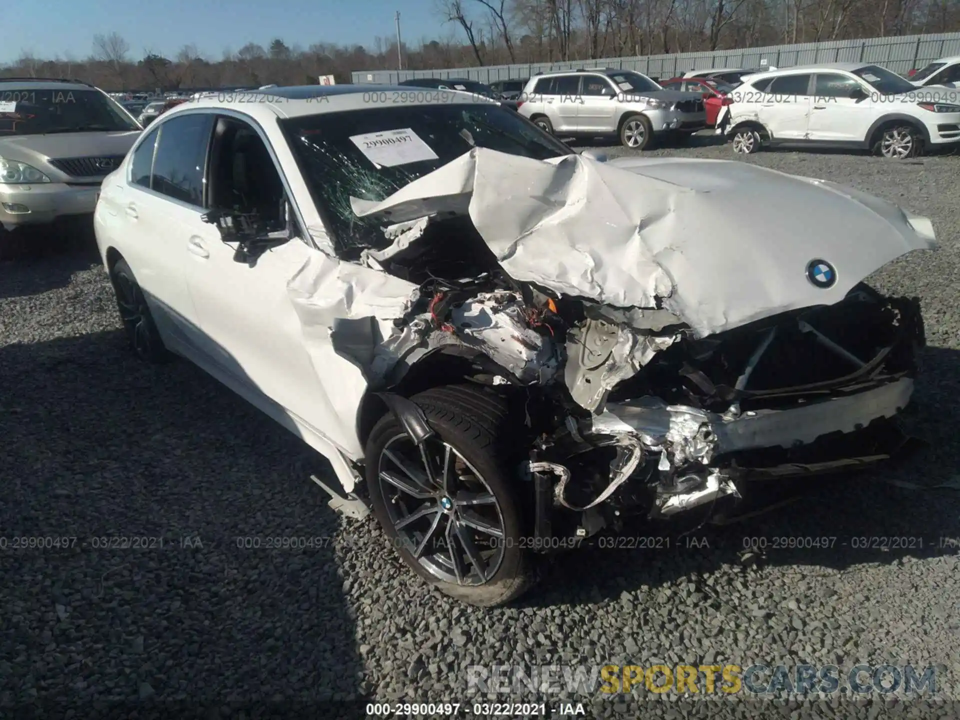 1 Фотография поврежденного автомобиля 3MW5R7J55K8B02382 BMW 3 SERIES 2019