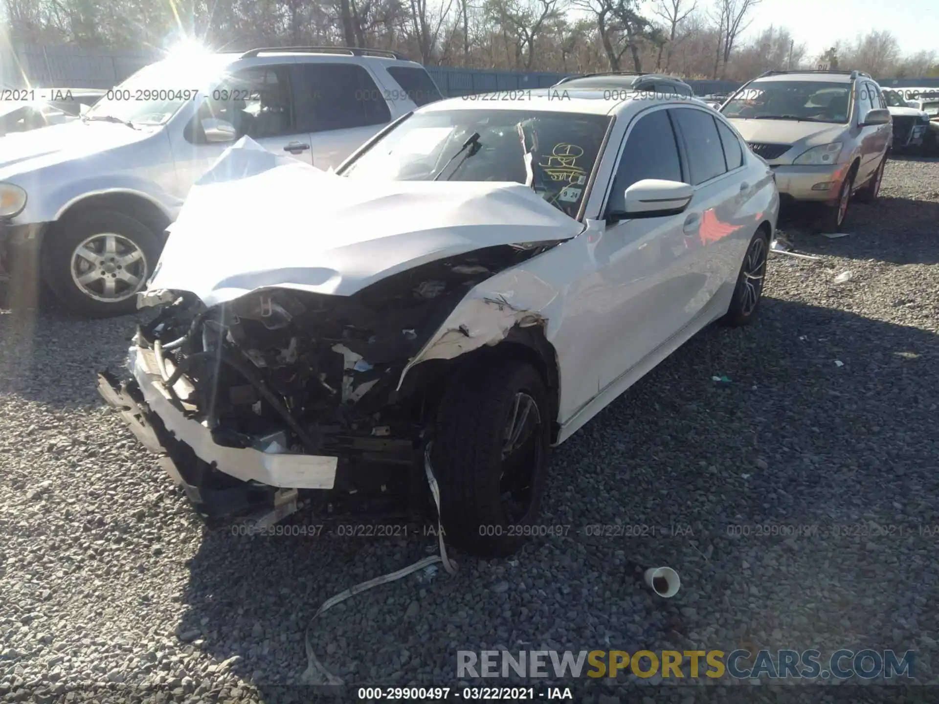 2 Фотография поврежденного автомобиля 3MW5R7J55K8B02382 BMW 3 SERIES 2019