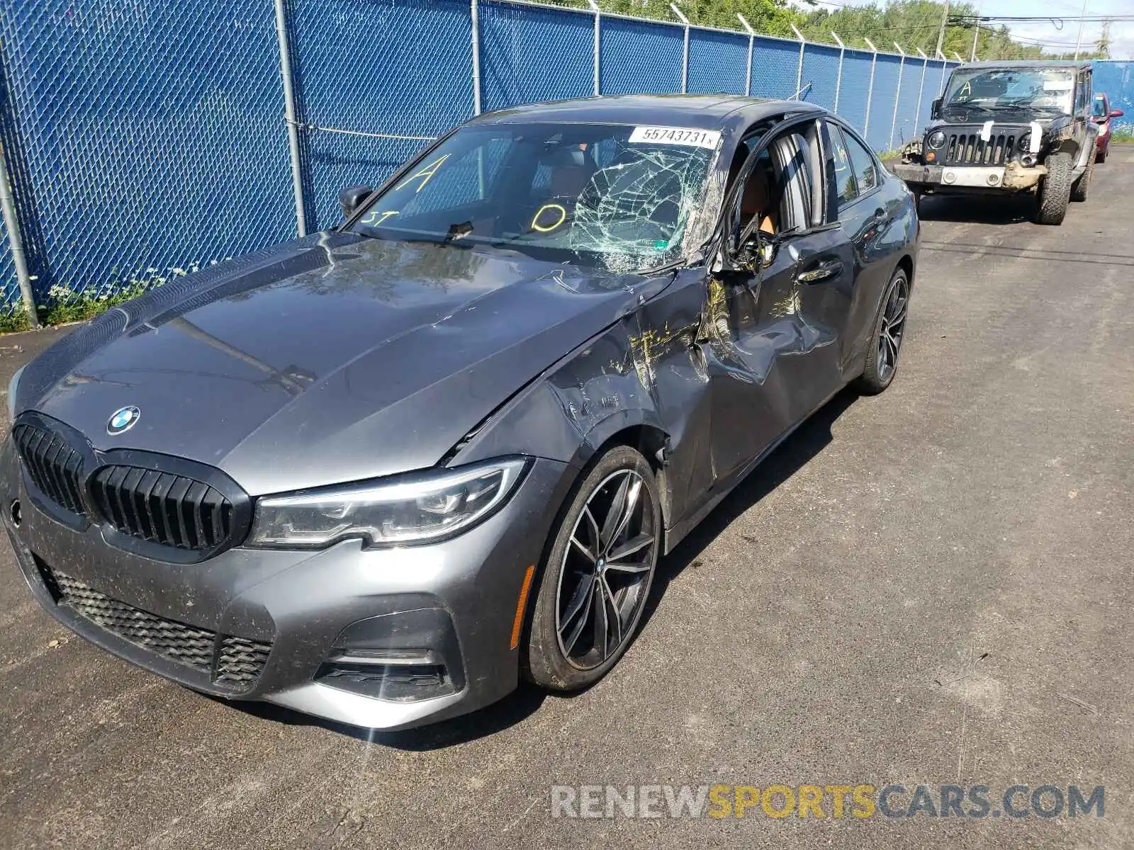 2 Фотография поврежденного автомобиля WBA5R7C51KFH05949 BMW 3 SERIES 2019