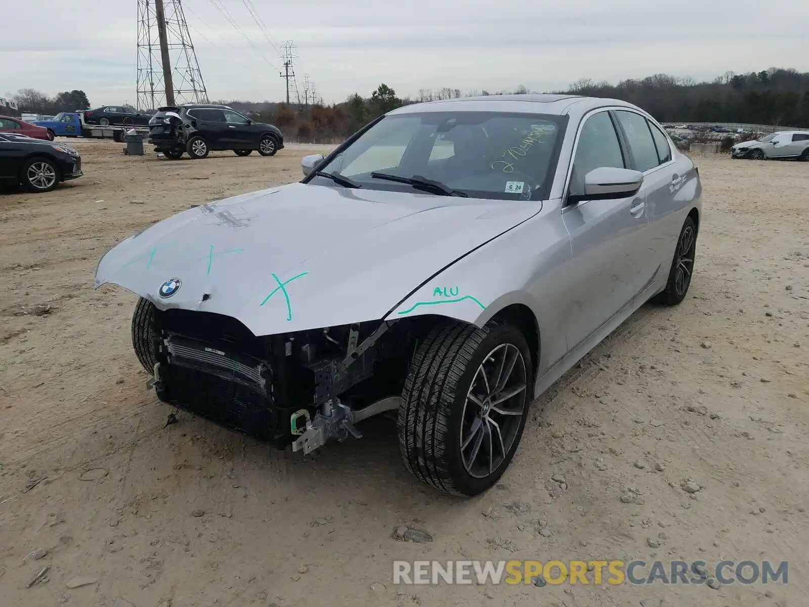 2 Фотография поврежденного автомобиля WBA5R7C5XKAJ83655 BMW 3 SERIES 2019