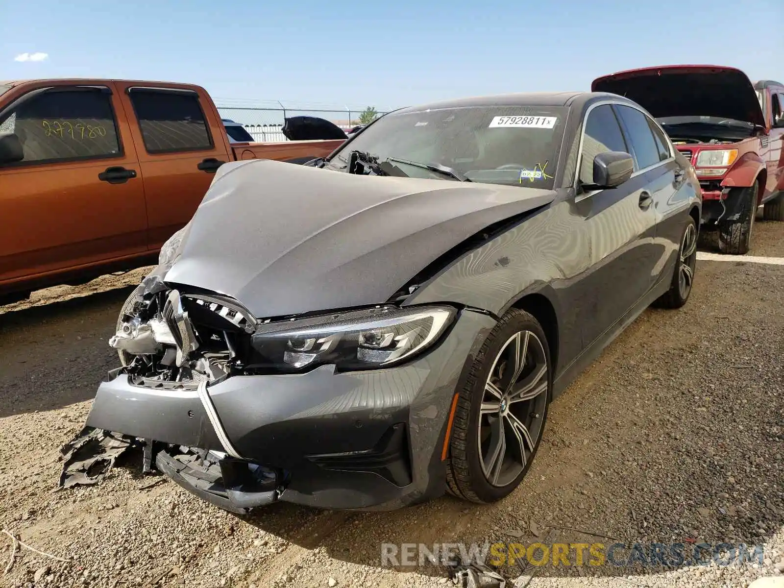 2 Photograph of a damaged car 3MW5R1J00L8B38323 BMW 3 SERIES 2020