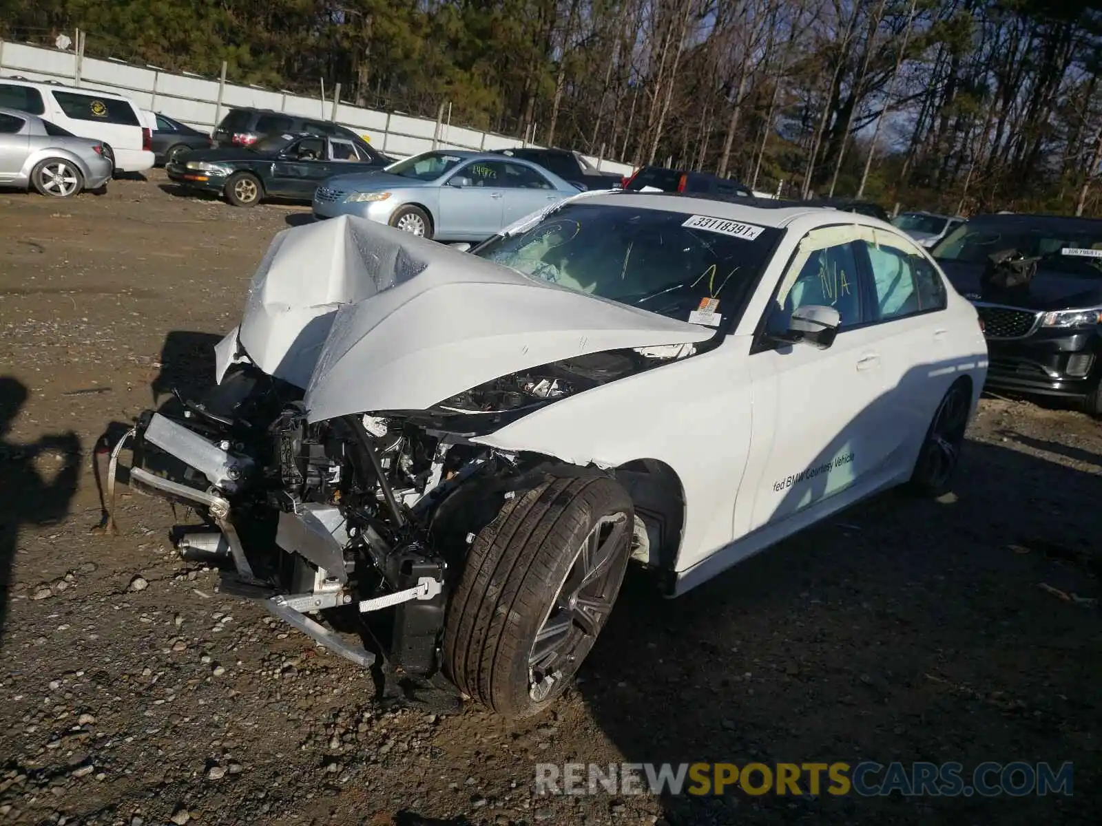 2 Photograph of a damaged car 3MW5R1J02L8B37366 BMW 3 SERIES 2020