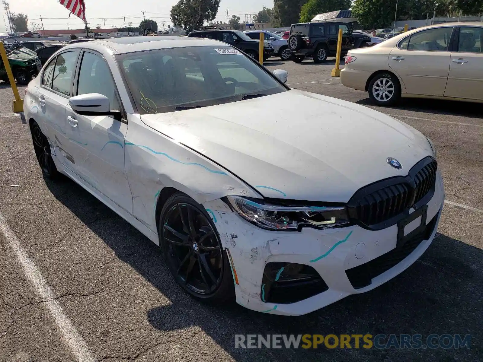 1 Photograph of a damaged car 3MW5R1J04L8B15515 BMW 3 SERIES 2020