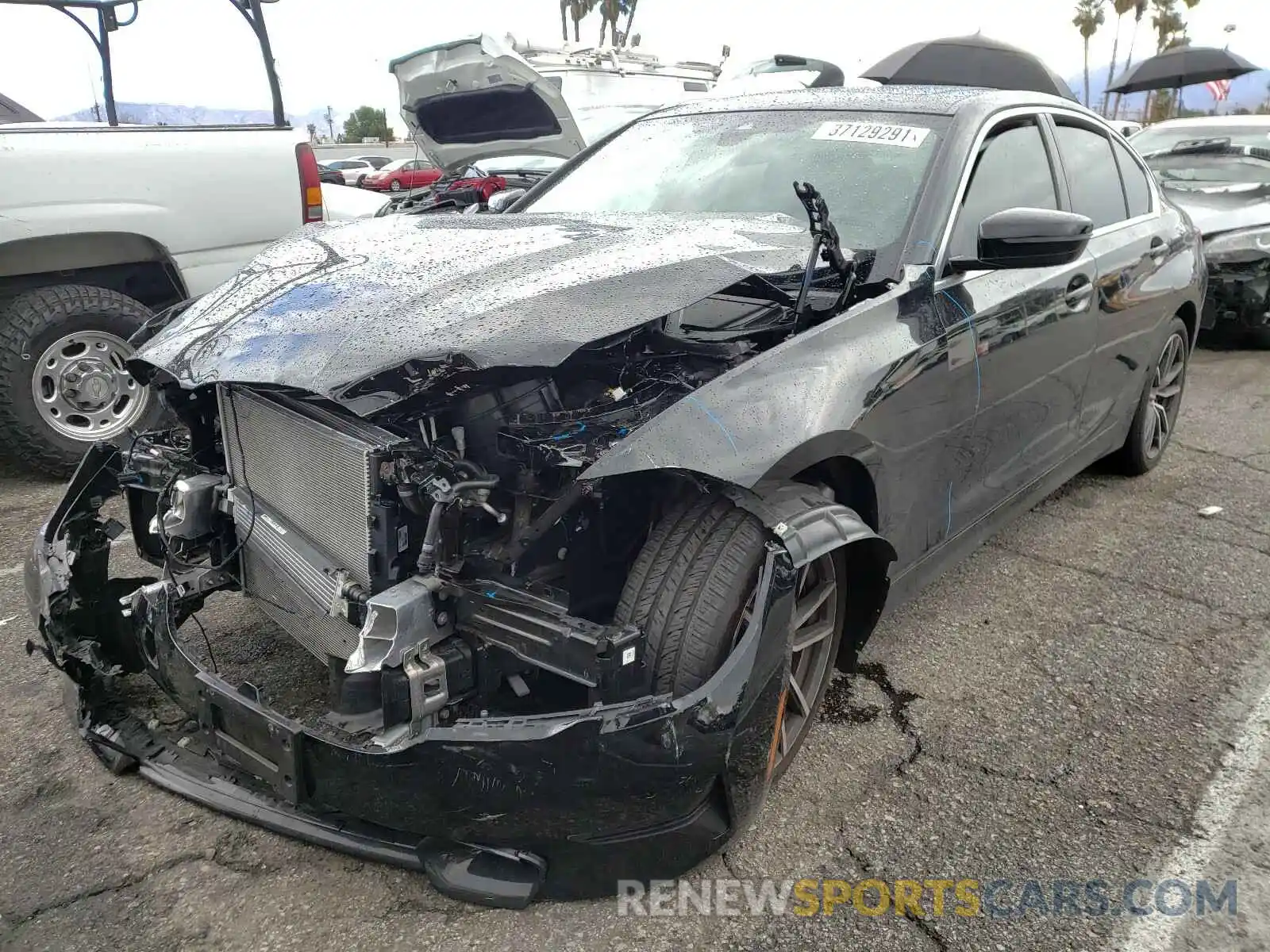 2 Фотография поврежденного автомобиля 3MW5R1J05L8B16365 BMW 3 SERIES 2020