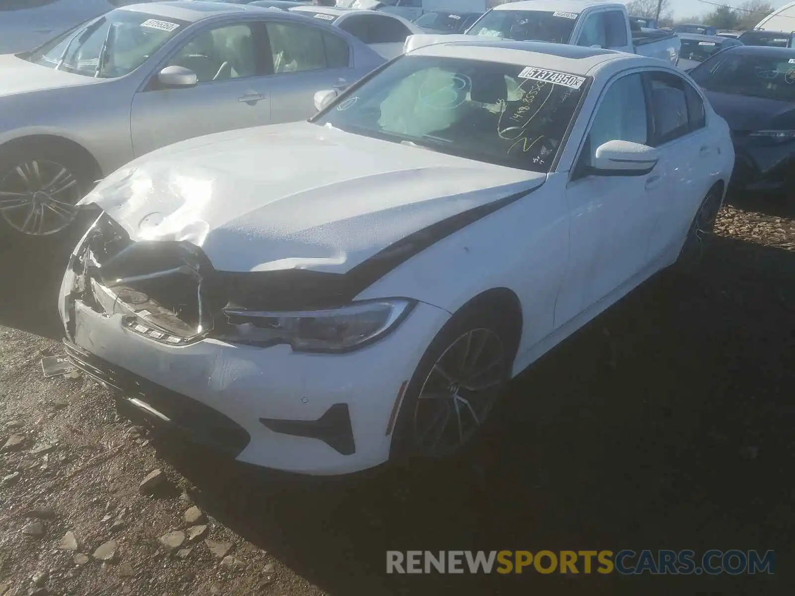 2 Фотография поврежденного автомобиля 3MW5R1J05L8B17385 BMW 3 SERIES 2020