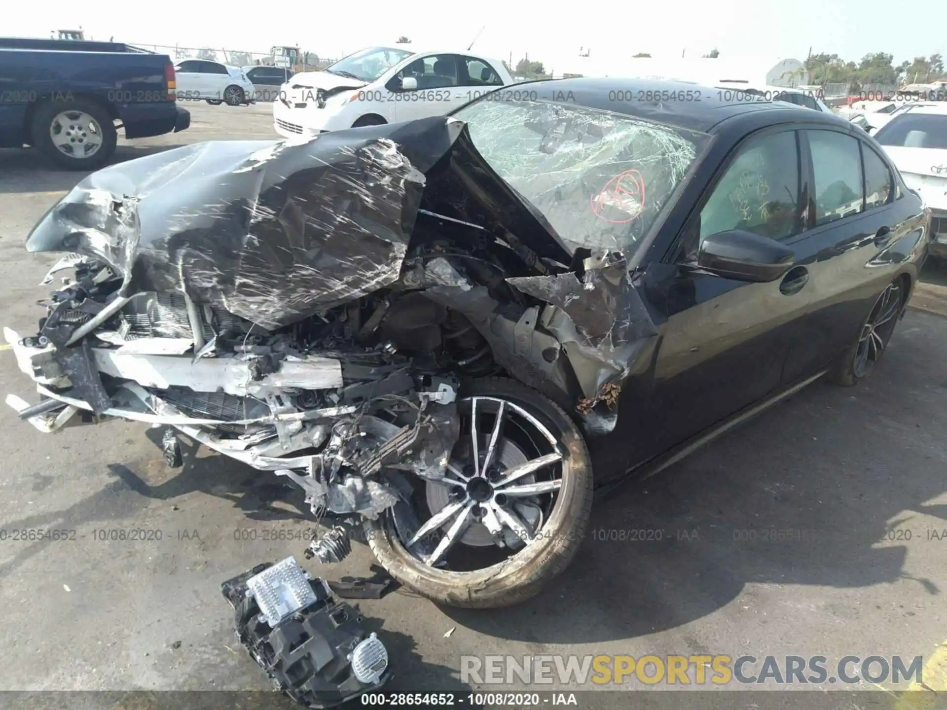 2 Фотография поврежденного автомобиля 3MW5R1J05L8B30766 BMW 3 SERIES 2020