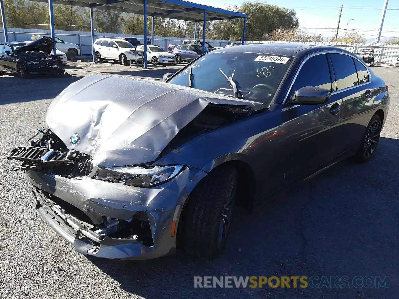 2 Фотография поврежденного автомобиля 3MW5R1J06L8B05133 BMW 3 SERIES 2020