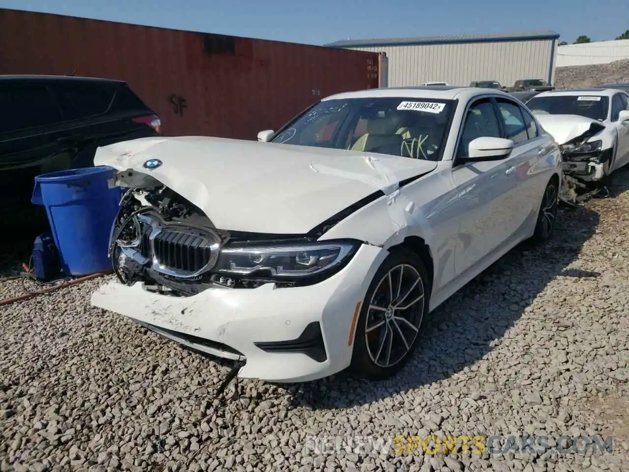 2 Фотография поврежденного автомобиля 3MW5R1J07L8B04749 BMW 3 SERIES 2020