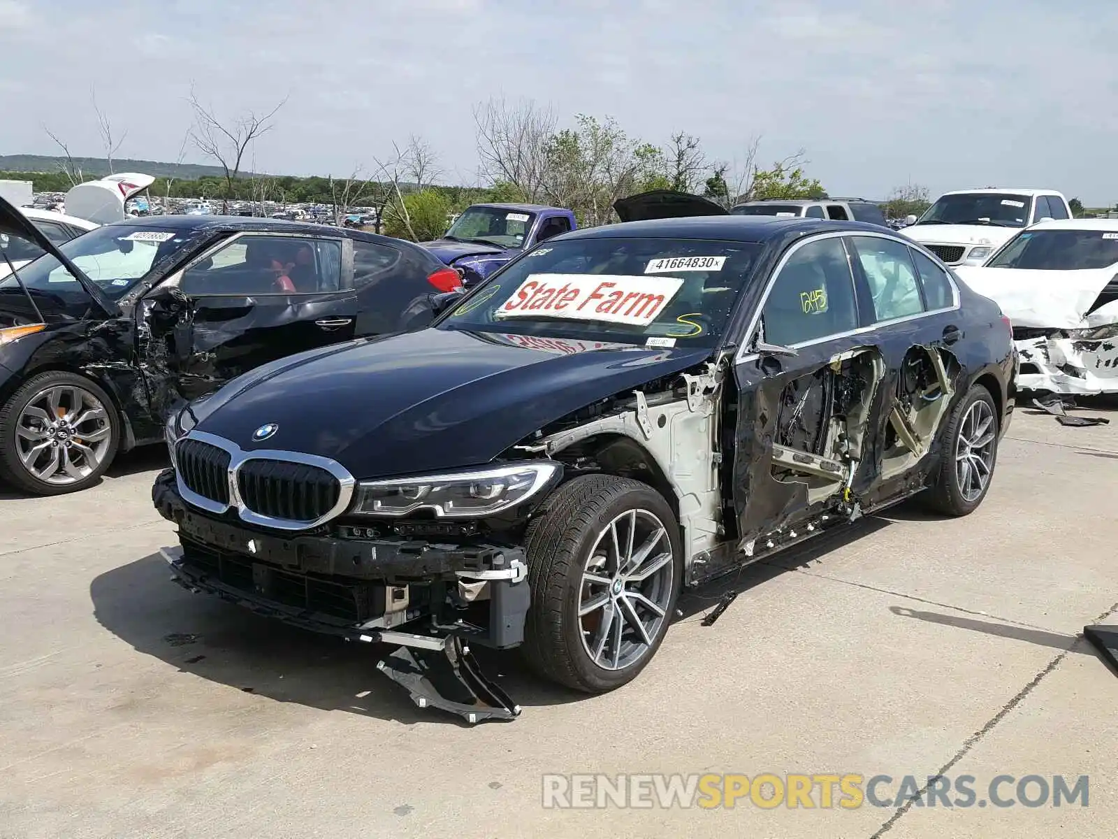 2 Фотография поврежденного автомобиля 3MW5R1J07L8B11362 BMW 3 SERIES 2020