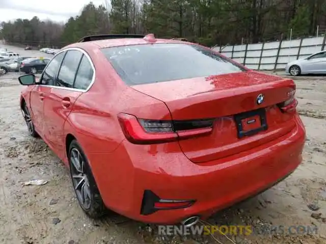 3 Photograph of a damaged car 3MW5R1J08L8B33693 BMW 3 SERIES 2020