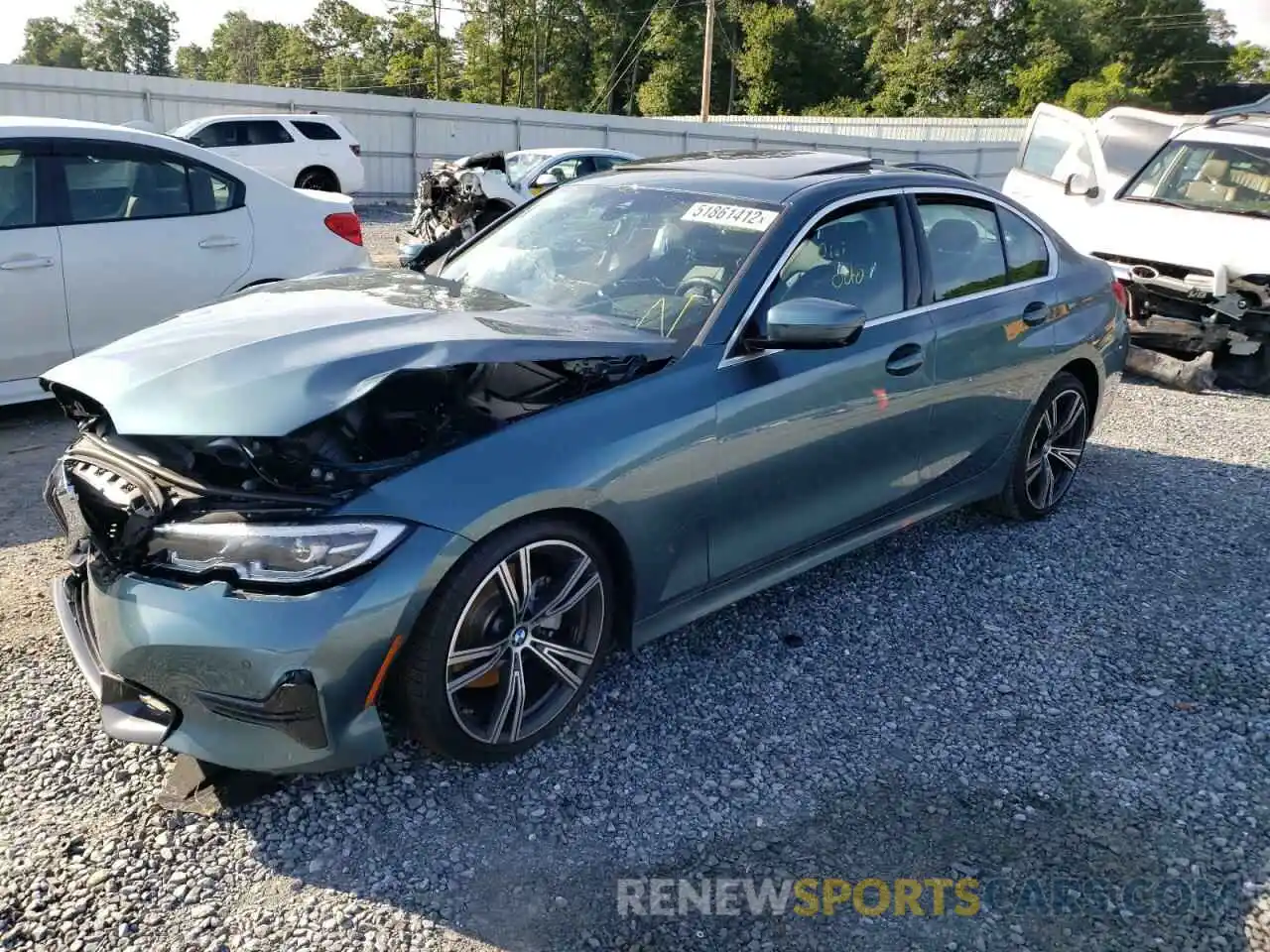 2 Photograph of a damaged car 3MW5R1J09L8B42967 BMW 3 SERIES 2020