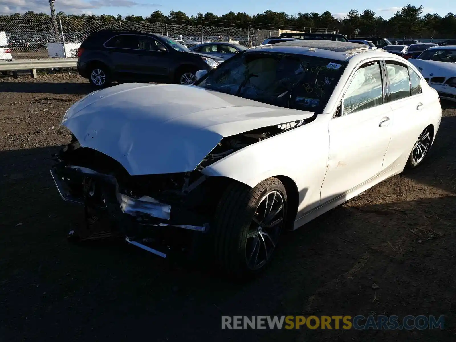 2 Фотография поврежденного автомобиля 3MW5R7J00L8B13845 BMW 3 SERIES 2020