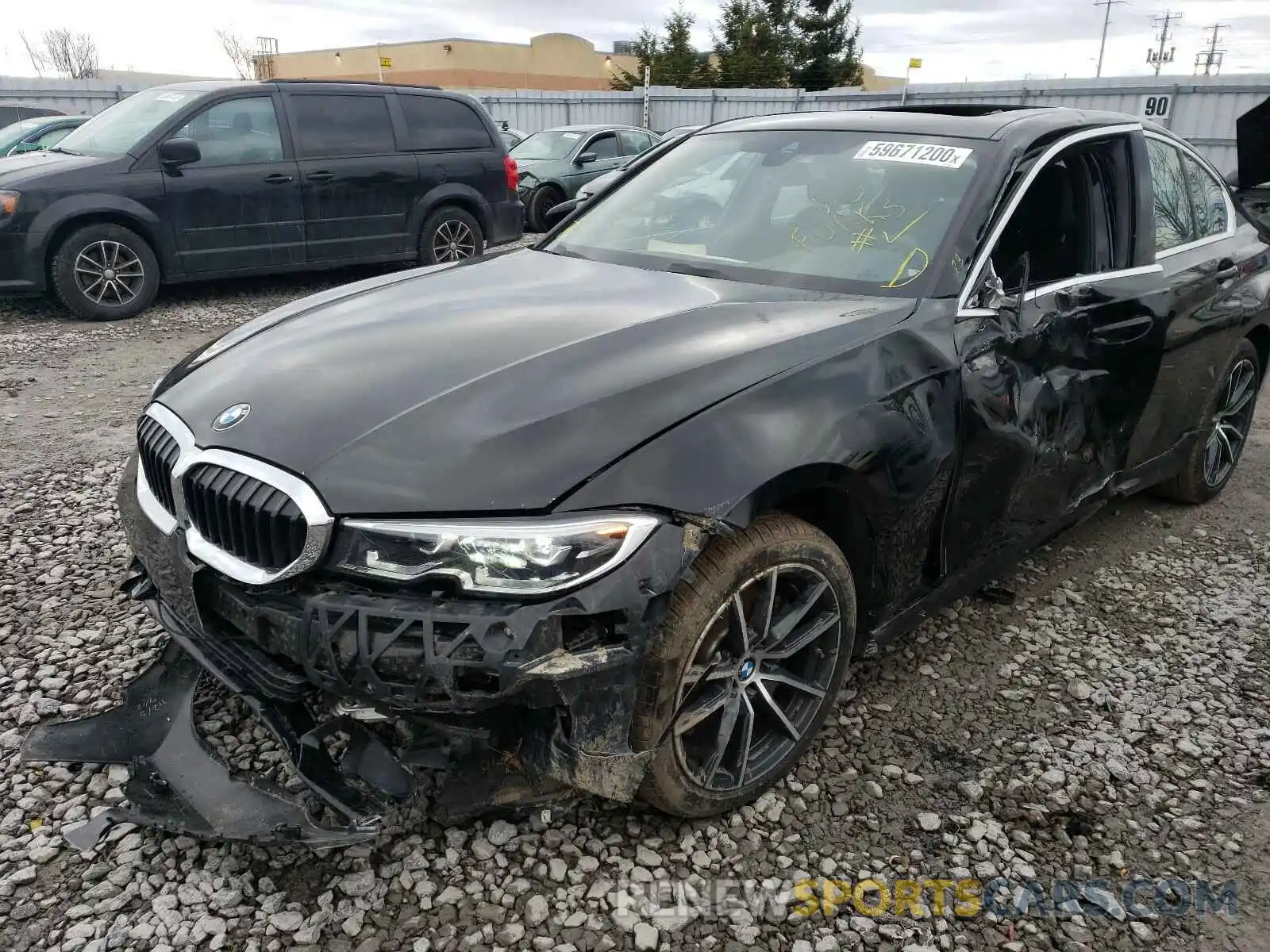 9 Фотография поврежденного автомобиля 3MW5R7J00L8B23615 BMW 3 SERIES 2020