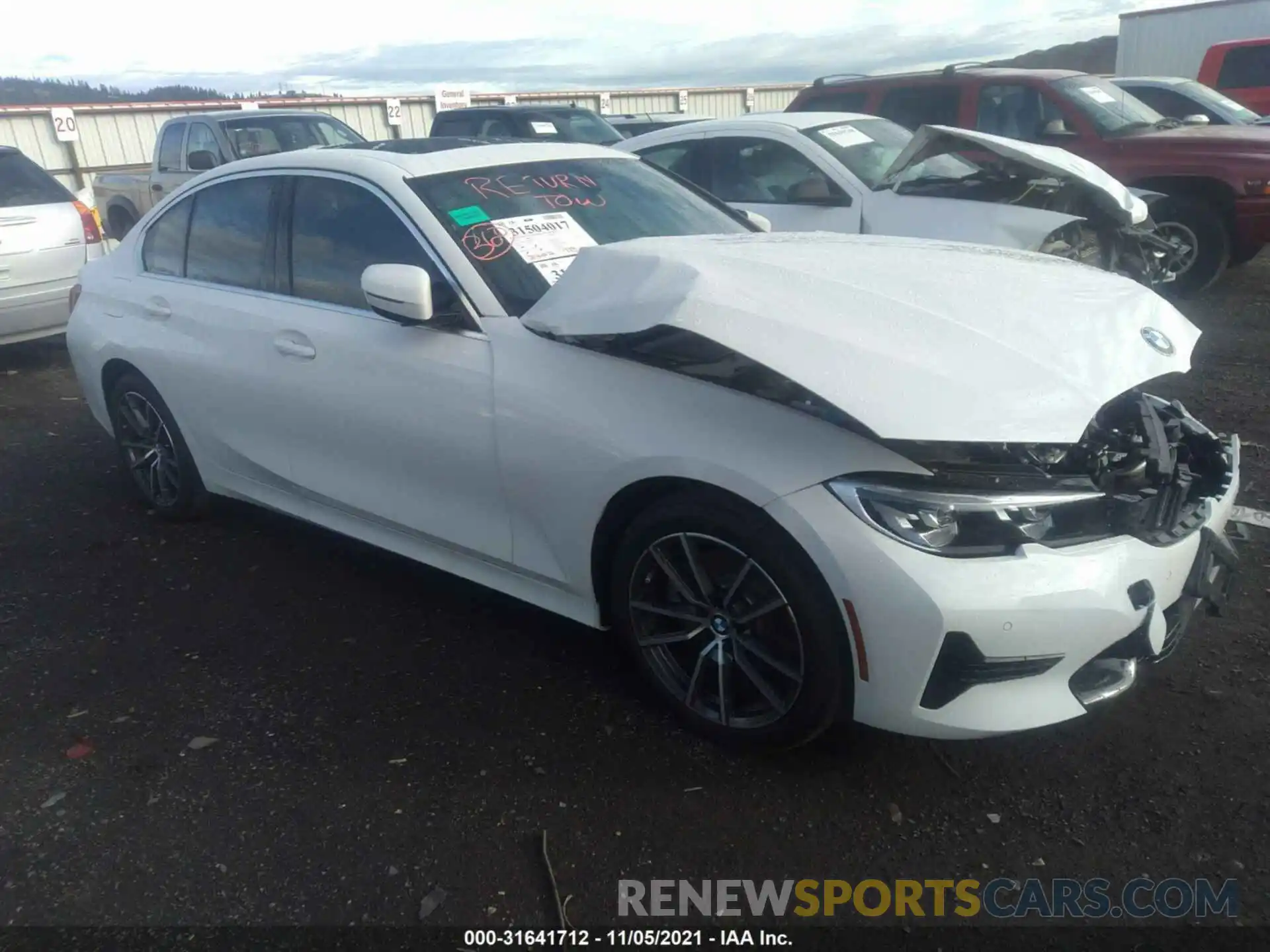 1 Photograph of a damaged car 3MW5R7J00L8B29303 BMW 3 SERIES 2020