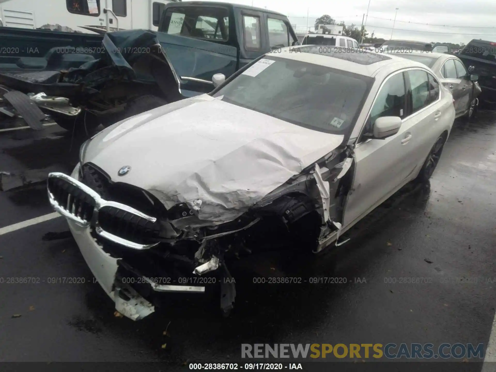 2 Фотография поврежденного автомобиля 3MW5R7J00L8B29527 BMW 3 SERIES 2020