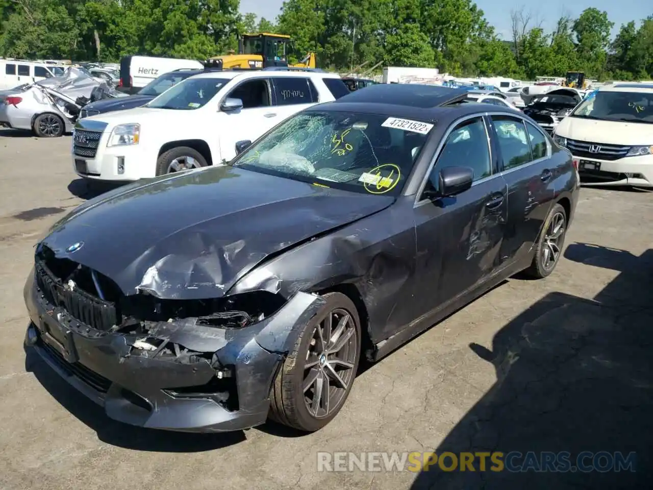 2 Photograph of a damaged car 3MW5R7J00L8B32752 BMW 3 SERIES 2020