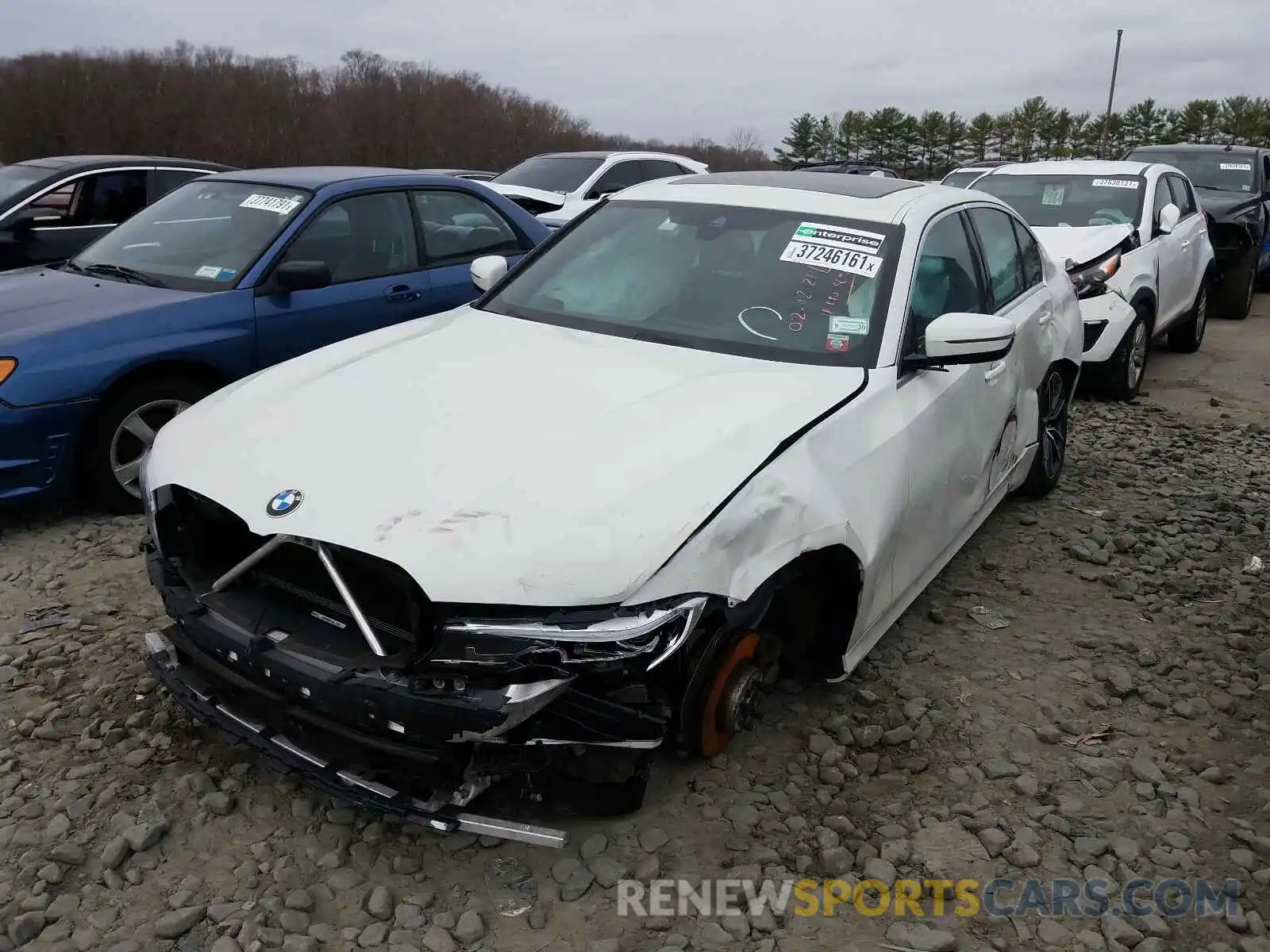 2 Фотография поврежденного автомобиля 3MW5R7J02L8B08906 BMW 3 SERIES 2020