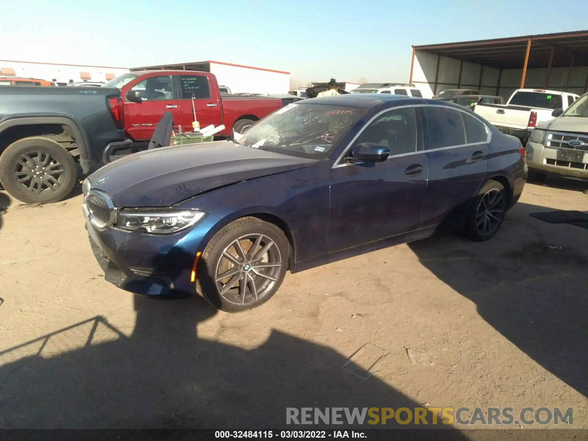 2 Фотография поврежденного автомобиля 3MW5R7J02L8B20117 BMW 3 SERIES 2020