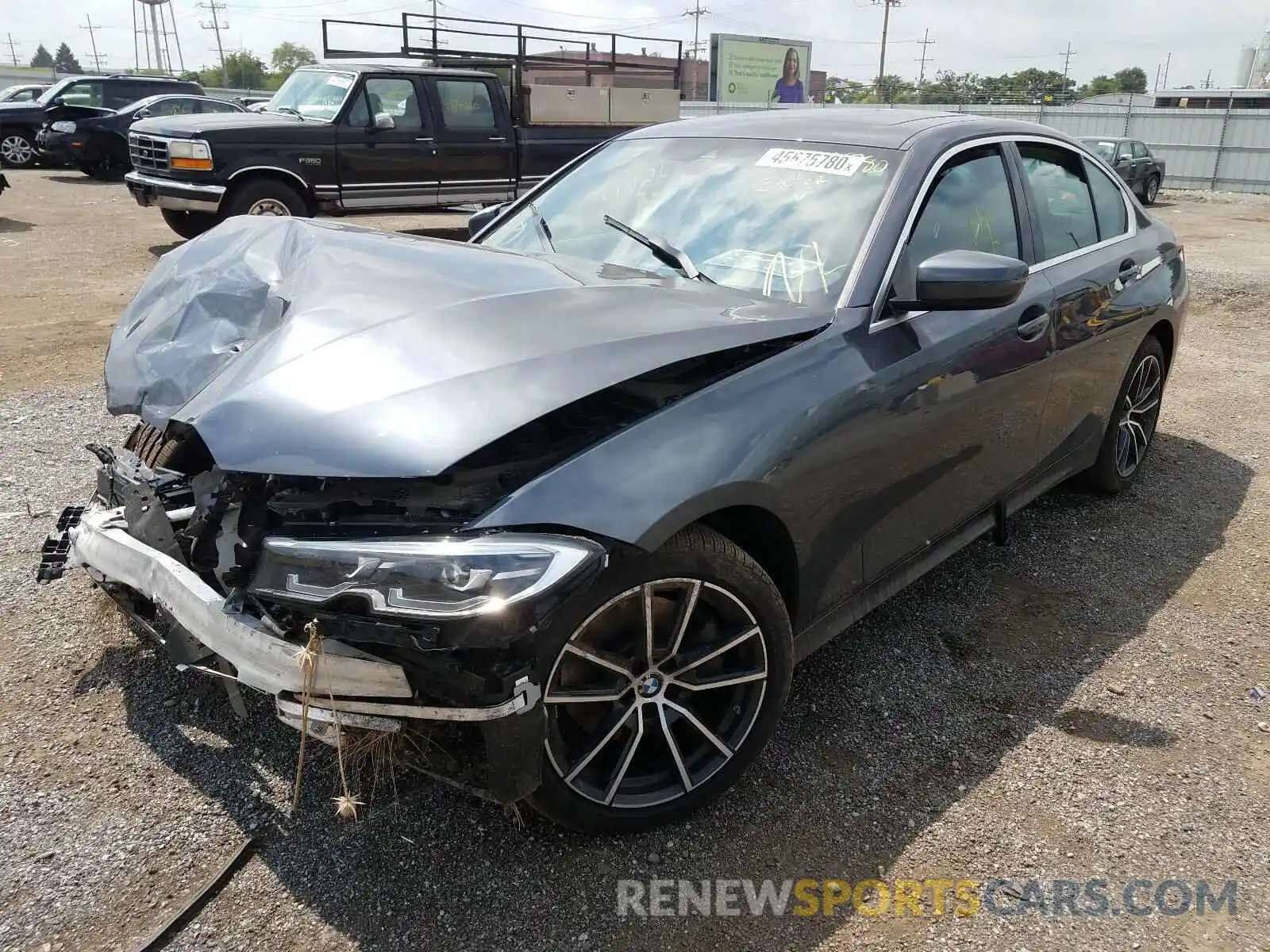 2 Фотография поврежденного автомобиля 3MW5R7J02L8B23521 BMW 3 SERIES 2020