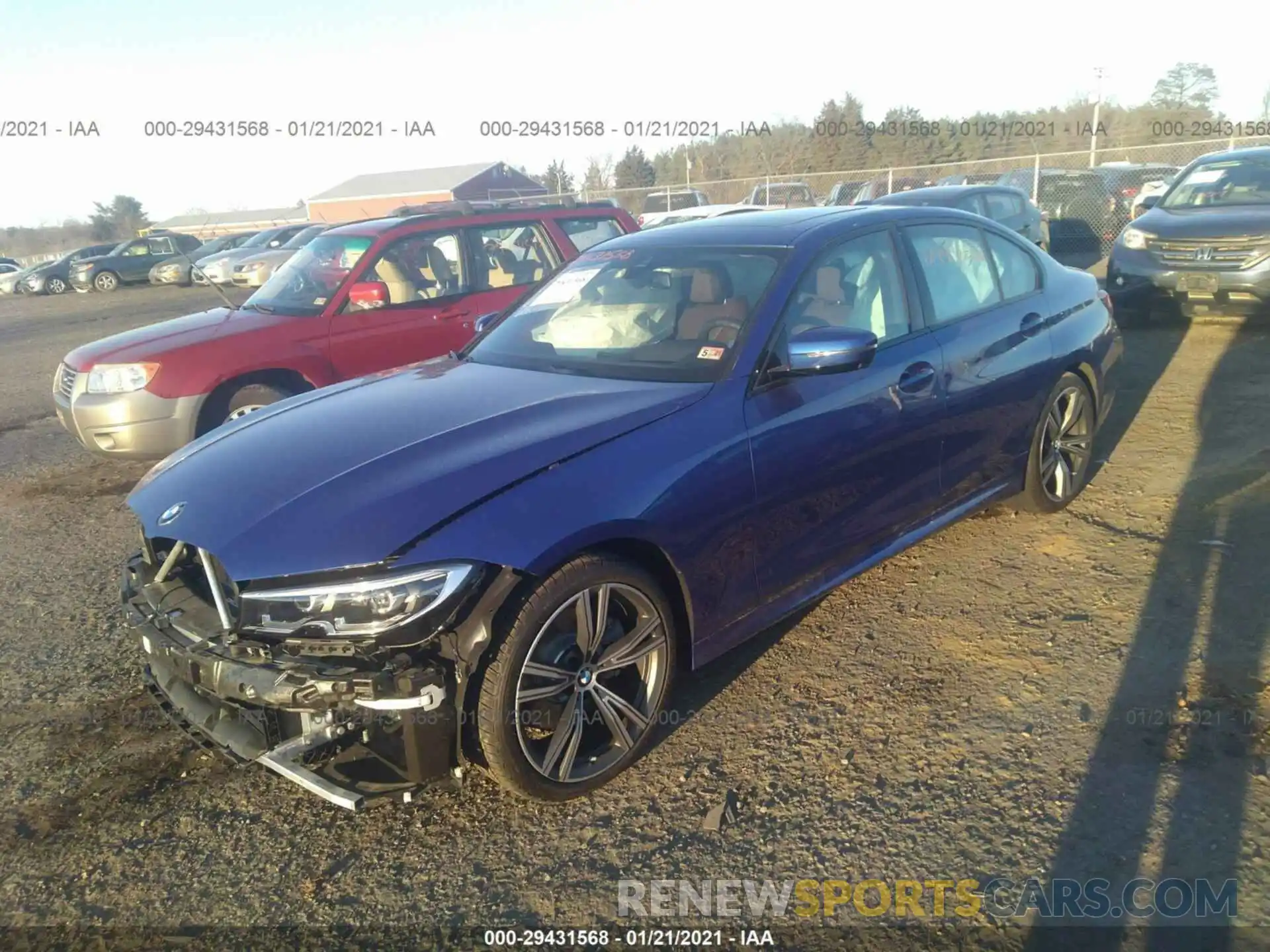 2 Фотография поврежденного автомобиля 3MW5R7J02L8B34065 BMW 3 SERIES 2020