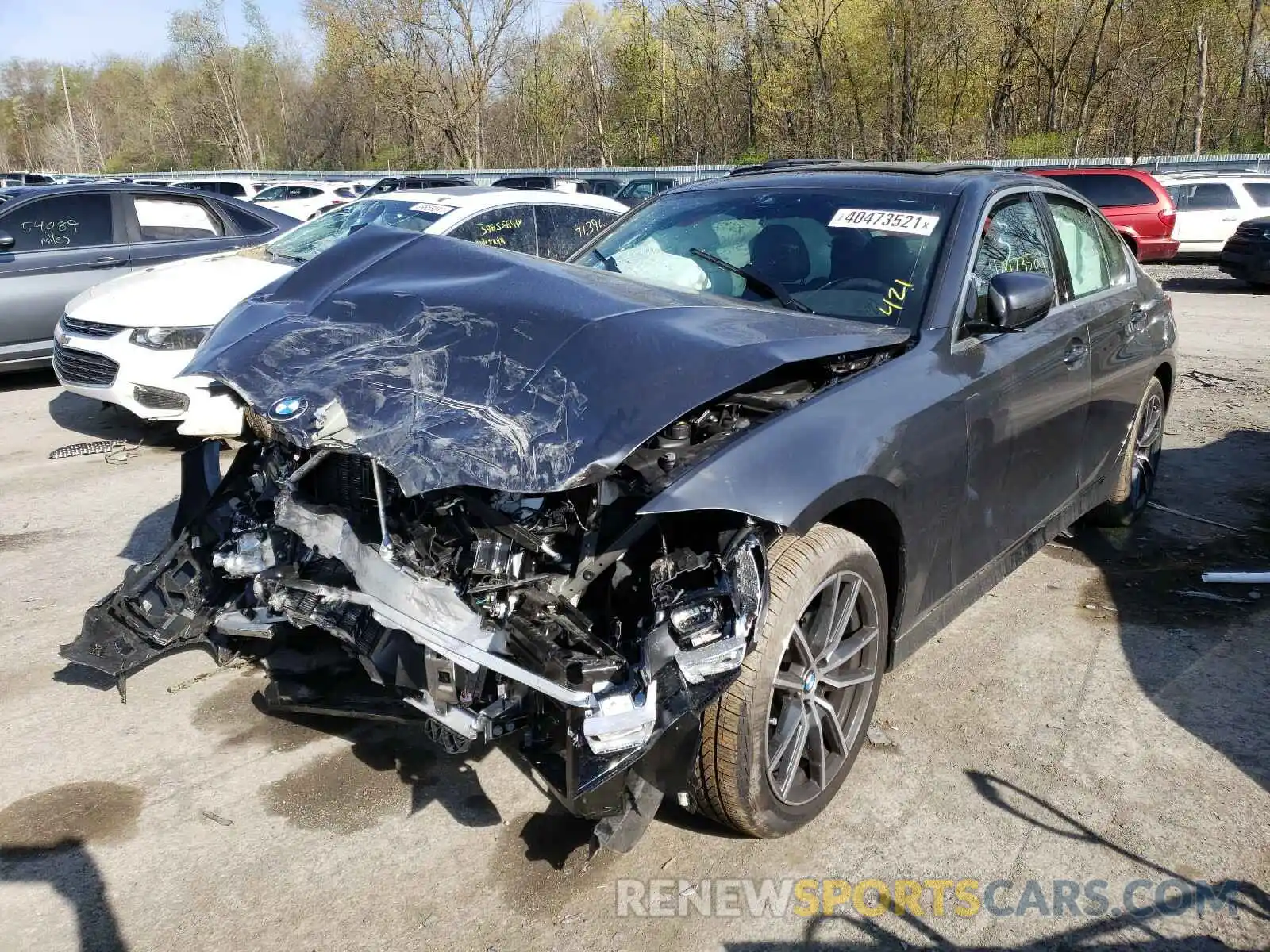 2 Фотография поврежденного автомобиля 3MW5R7J03L8B12494 BMW 3 SERIES 2020