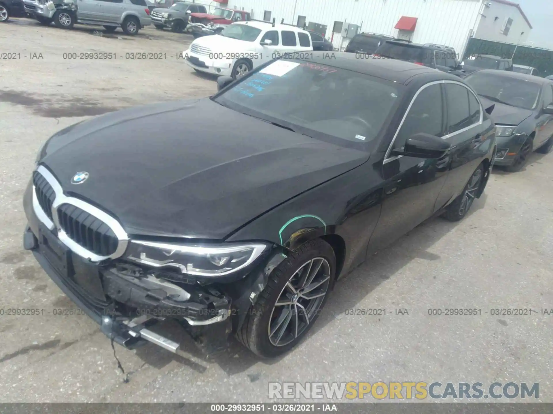 2 Фотография поврежденного автомобиля 3MW5R7J04L8B06266 BMW 3 SERIES 2020