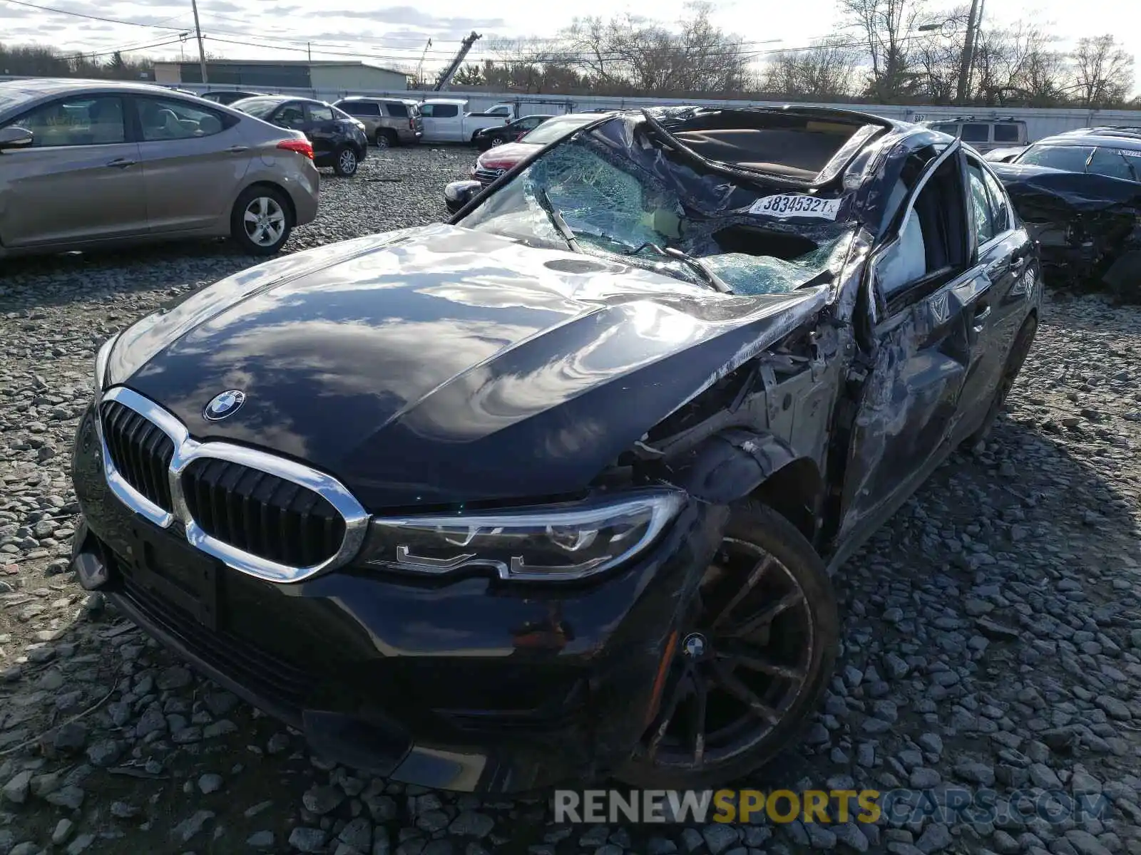 2 Фотография поврежденного автомобиля 3MW5R7J05L8B15316 BMW 3 SERIES 2020