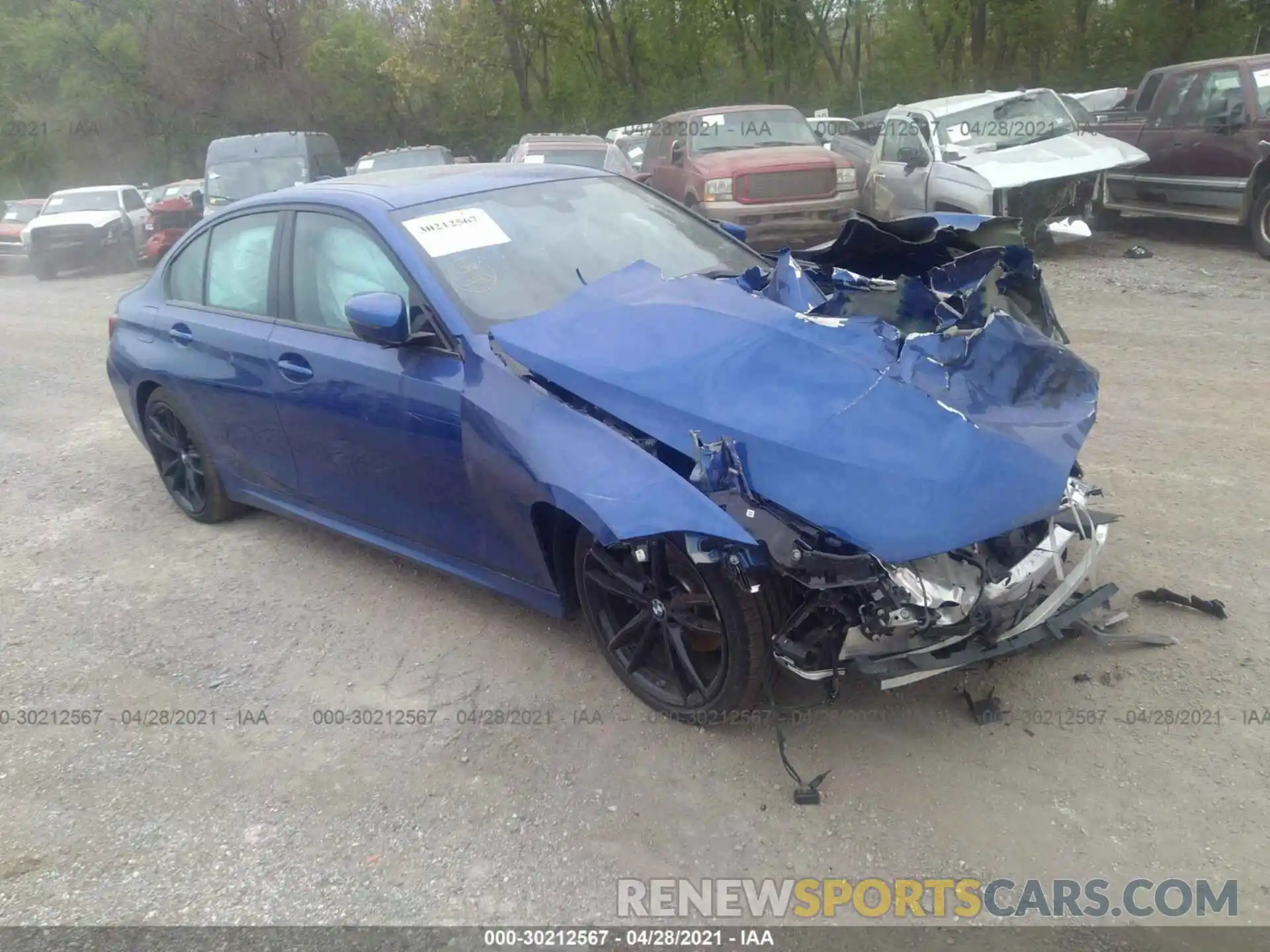 1 Photograph of a damaged car 3MW5R7J06L8B38555 BMW 3 SERIES 2020