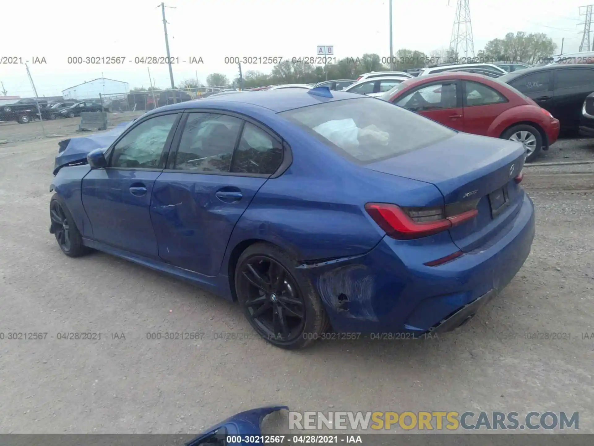 3 Photograph of a damaged car 3MW5R7J06L8B38555 BMW 3 SERIES 2020