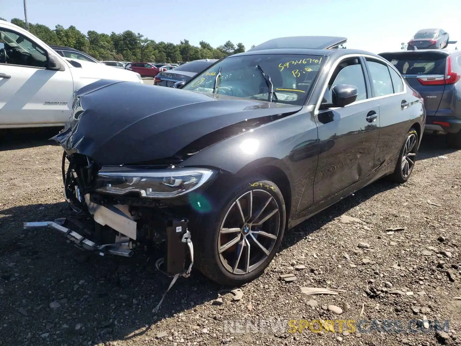 2 Фотография поврежденного автомобиля 3MW5R7J07L8B20257 BMW 3 SERIES 2020