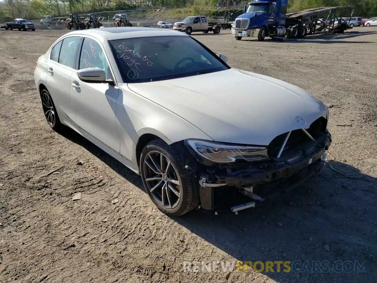 1 Фотография поврежденного автомобиля 3MW5R7J08L8B37729 BMW 3 SERIES 2020