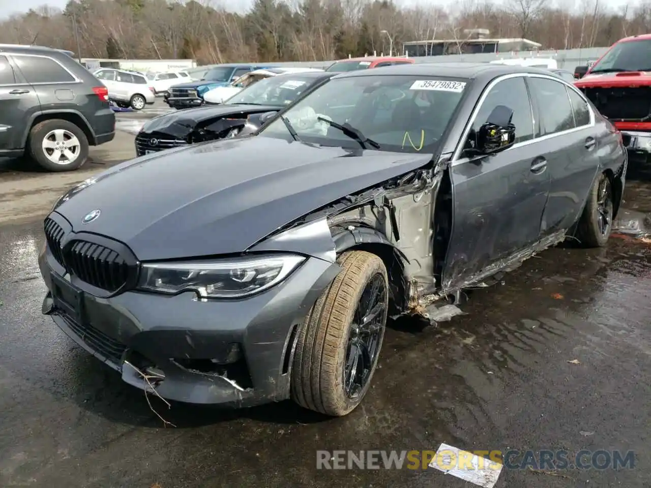 2 Фотография поврежденного автомобиля 3MW5R7J09L8B21359 BMW 3 SERIES 2020