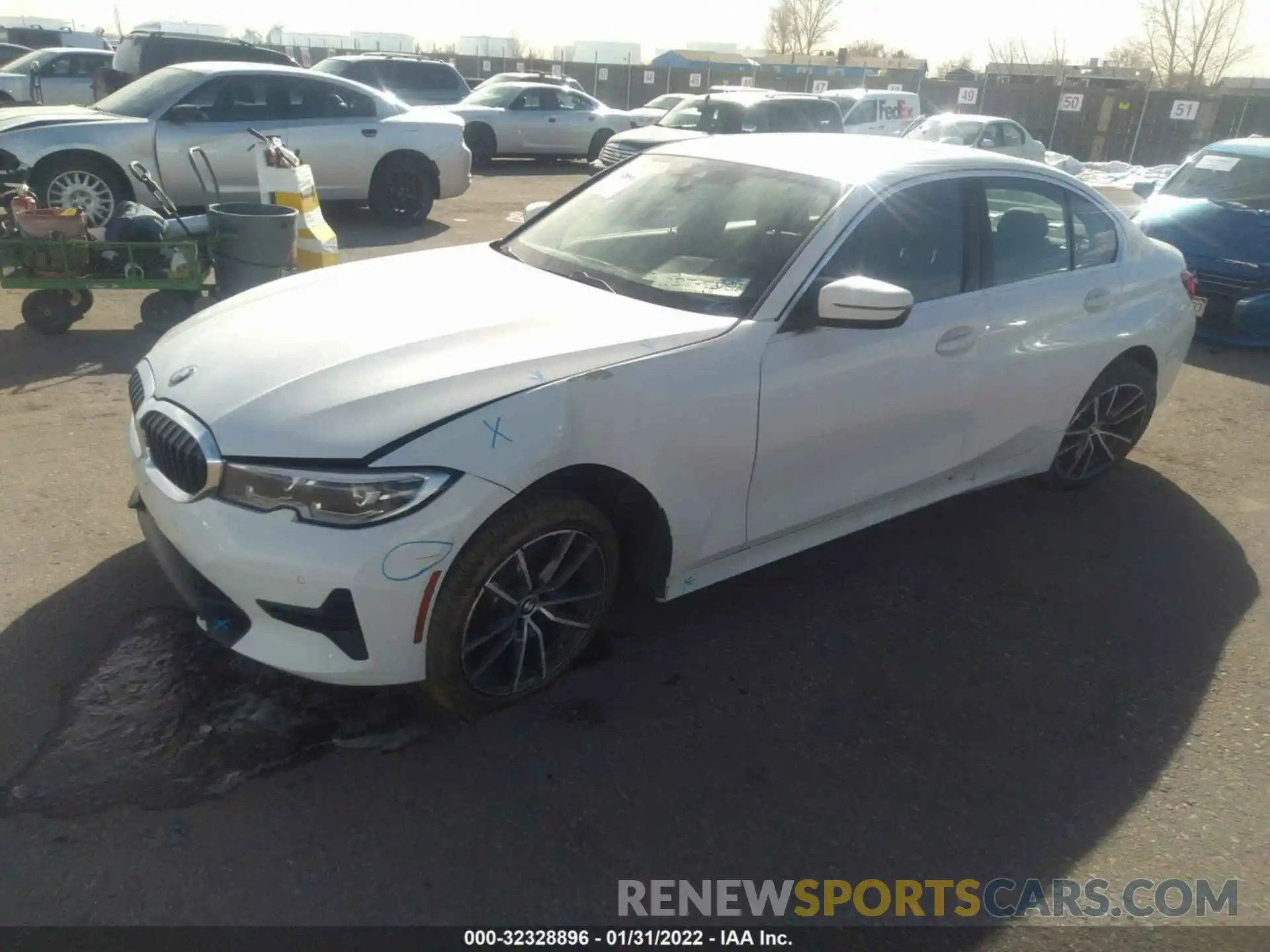 2 Photograph of a damaged car 3MW5R7J0XL8B20642 BMW 3 SERIES 2020