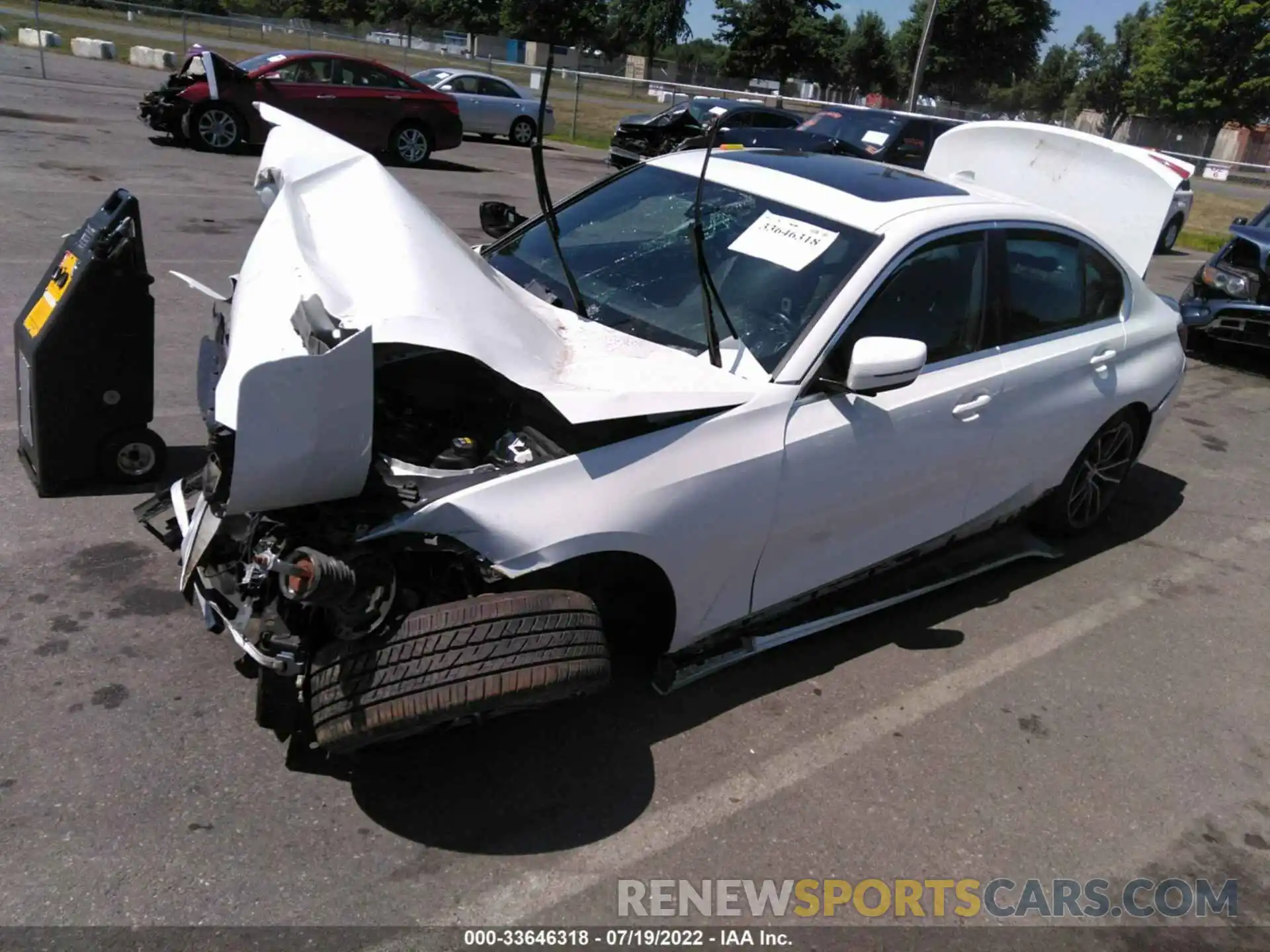 2 Photograph of a damaged car 3MW5R7J0XL8B22939 BMW 3 SERIES 2020