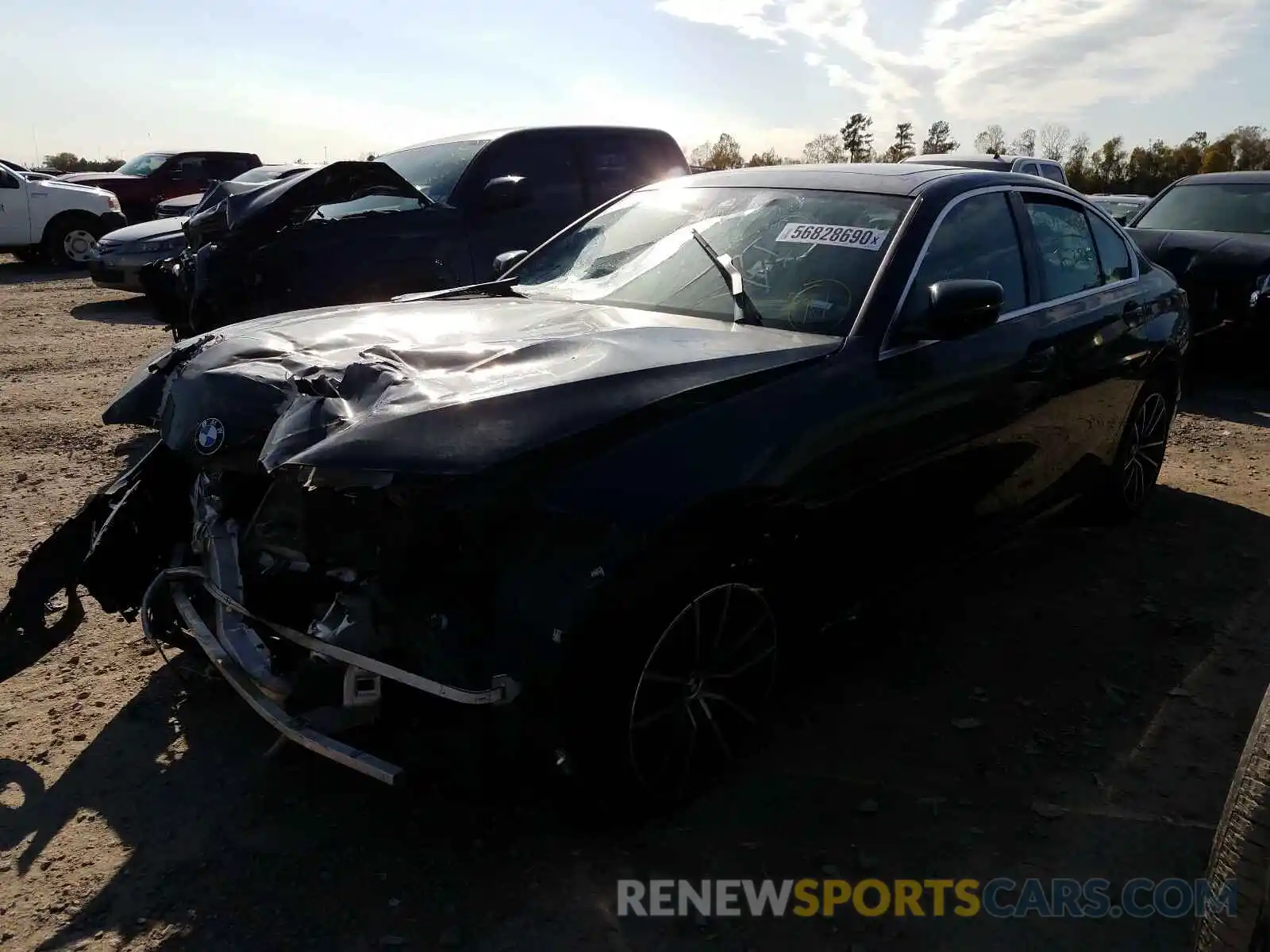2 Photograph of a damaged car 3MW5R7J0XL8B24593 BMW 3 SERIES 2020