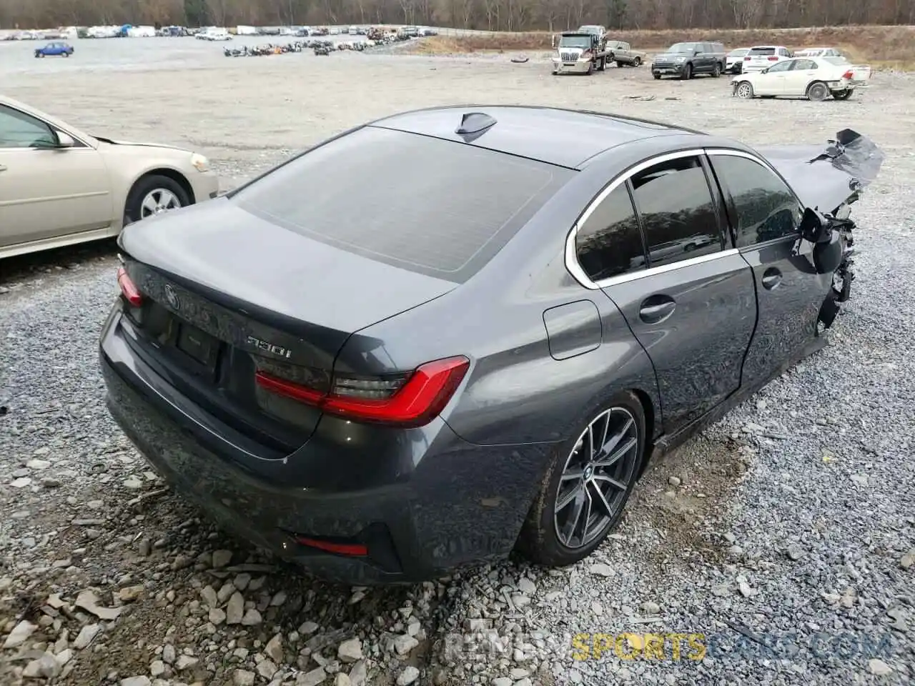 4 Фотография поврежденного автомобиля 3MW5R7J0XL8B29275 BMW 3 SERIES 2020