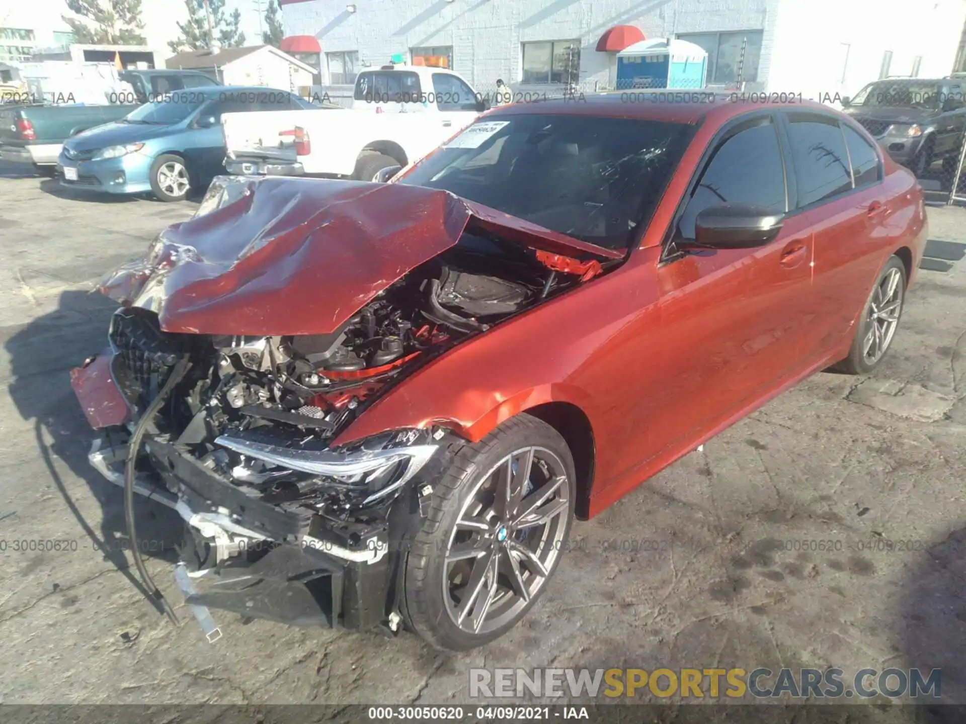 2 Photograph of a damaged car WBA5U7C01LFH03039 BMW 3 SERIES 2020