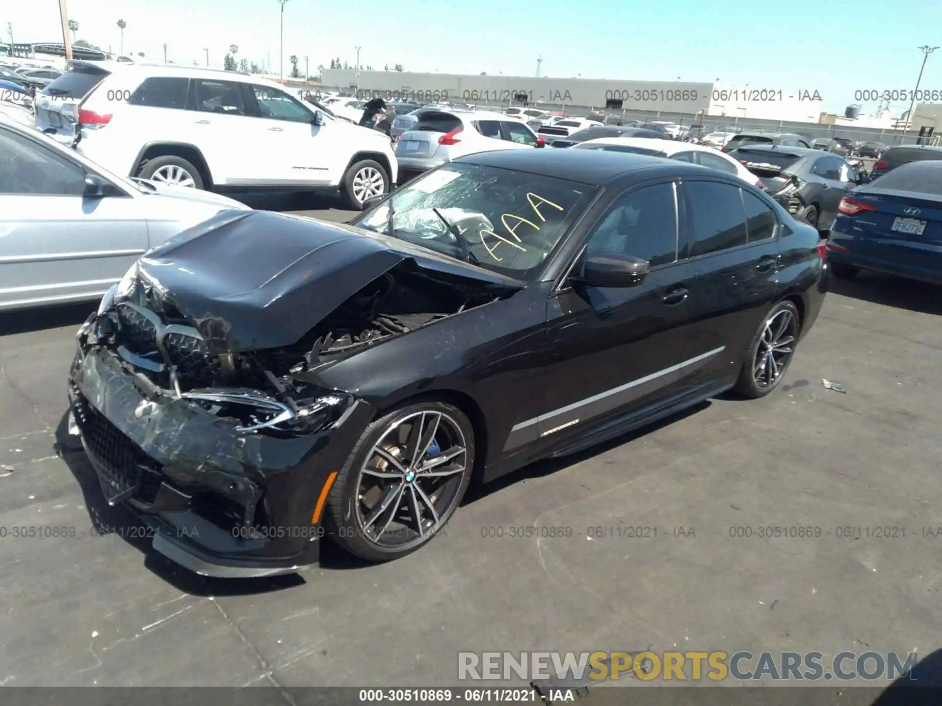 2 Photograph of a damaged car WBA5U7C08LFH62329 BMW 3 SERIES 2020