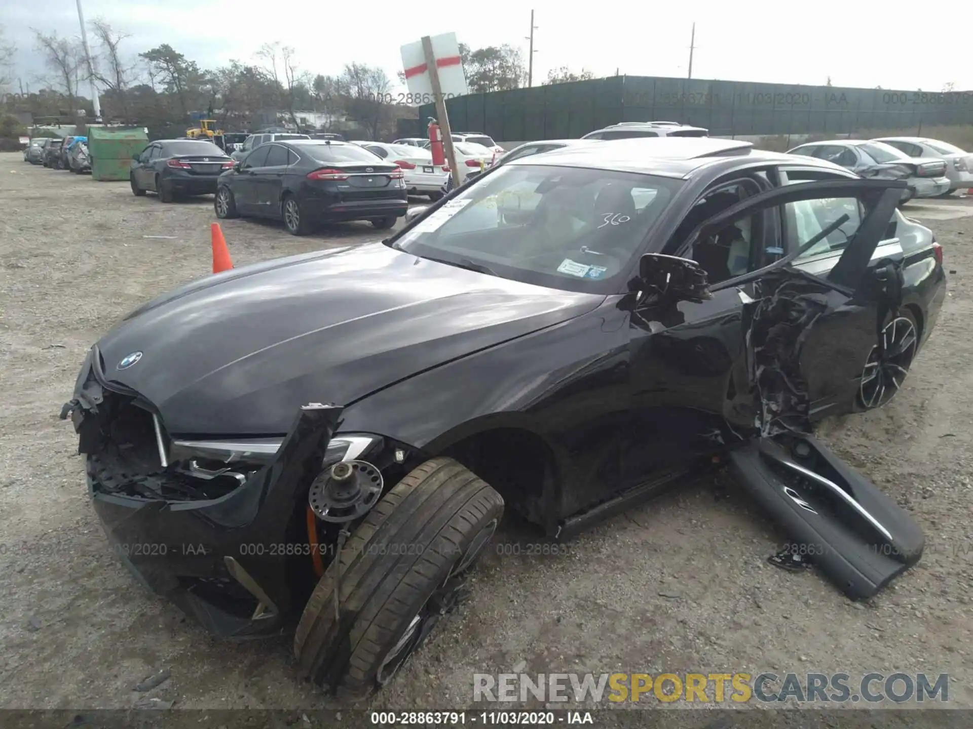 2 Фотография поврежденного автомобиля WBA5U9C0XLAF54834 BMW 3 SERIES 2020