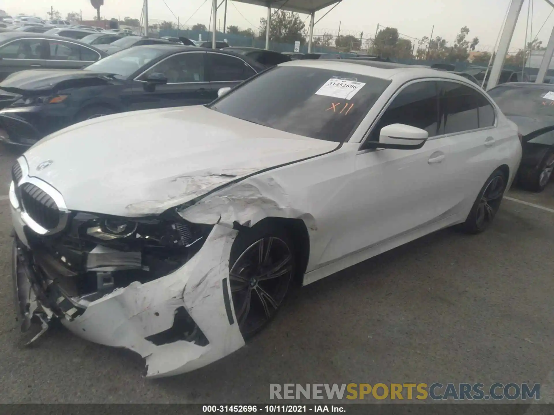 2 Photograph of a damaged car 3MW5R1J00M8B85109 BMW 3 SERIES 2021