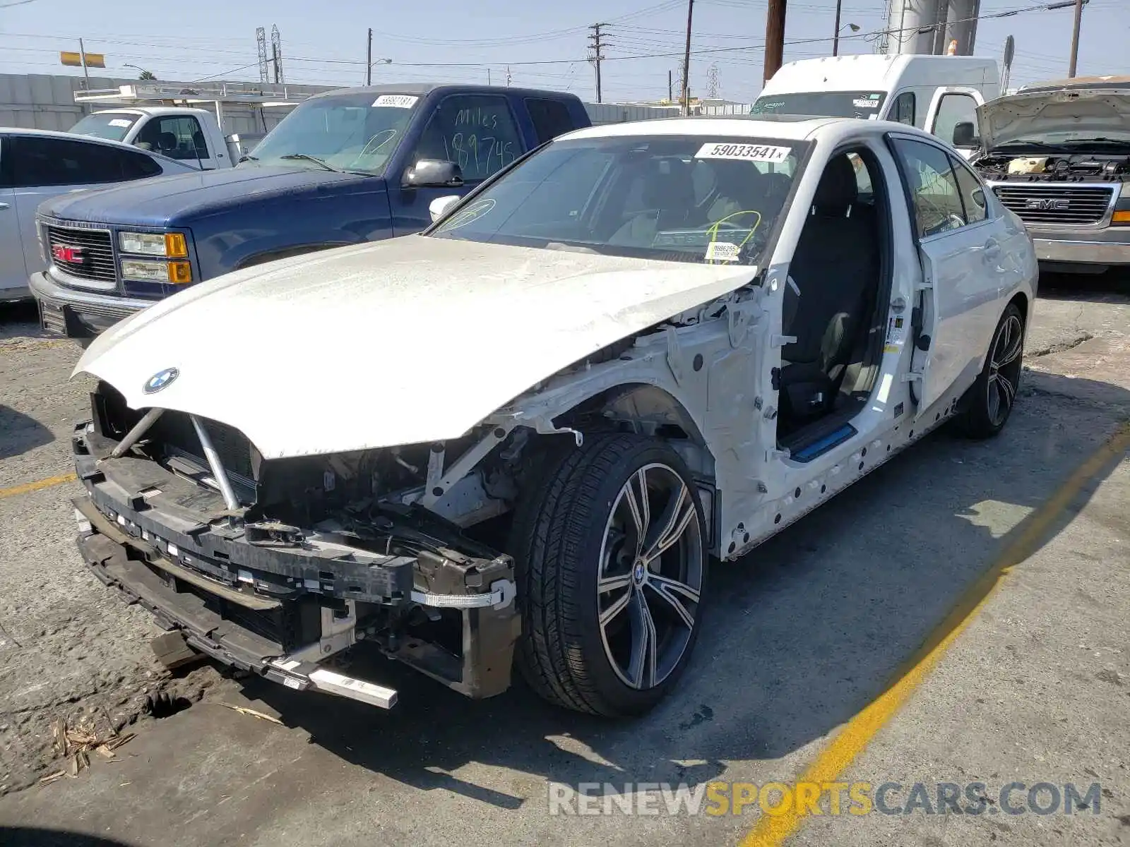 2 Photograph of a damaged car 3MW5R1J01M8B62552 BMW 3 SERIES 2021