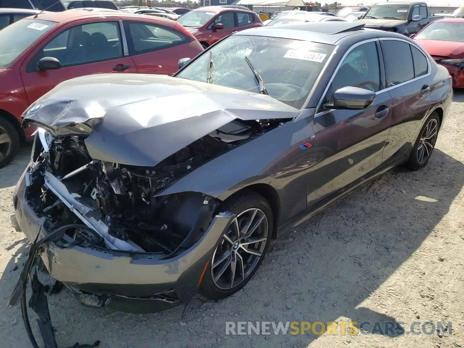 2 Photograph of a damaged car 3MW5R1J01M8B70618 BMW 3 SERIES 2021